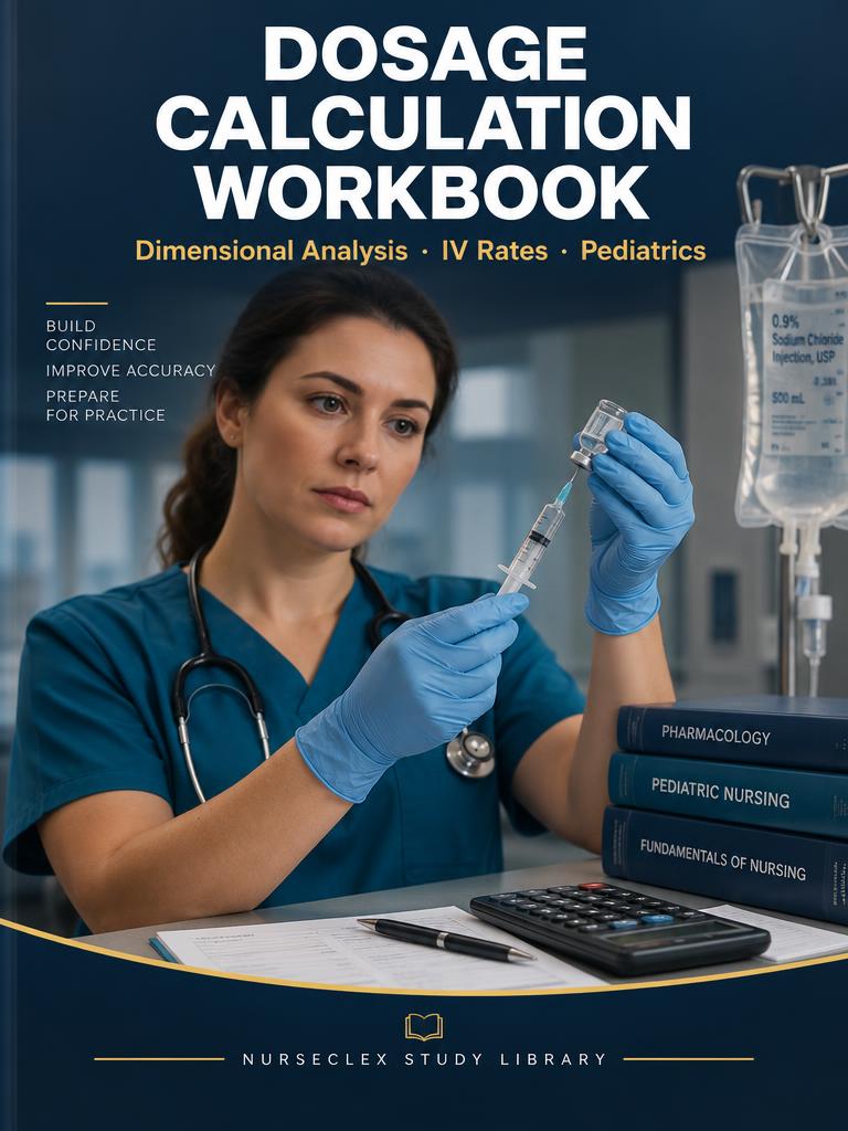 dosage calculation workbook cover