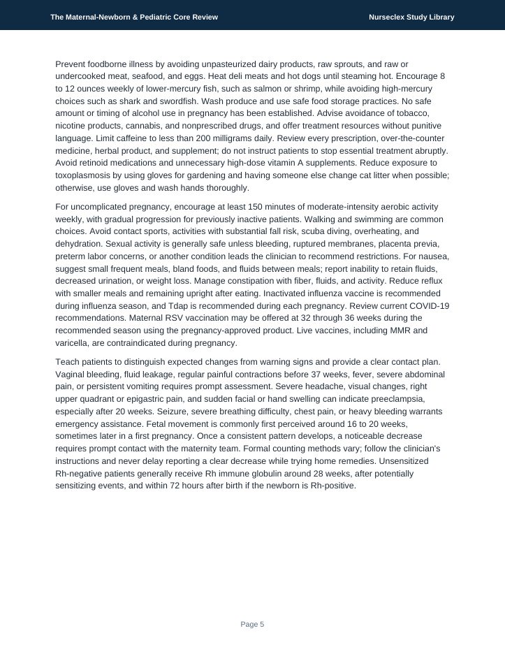 The Maternal-Newborn & Pediatric Core Review - Page 5