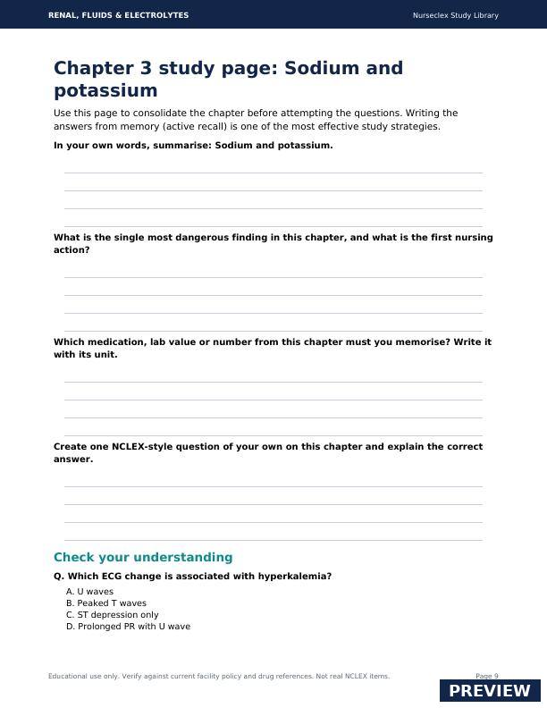 Renal, Fluids & Electrolytes - Page 9