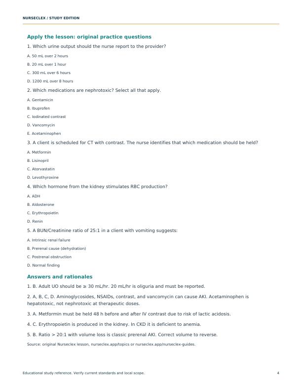 Renal & Urinary System Clinical Pathway Guide - Page 4