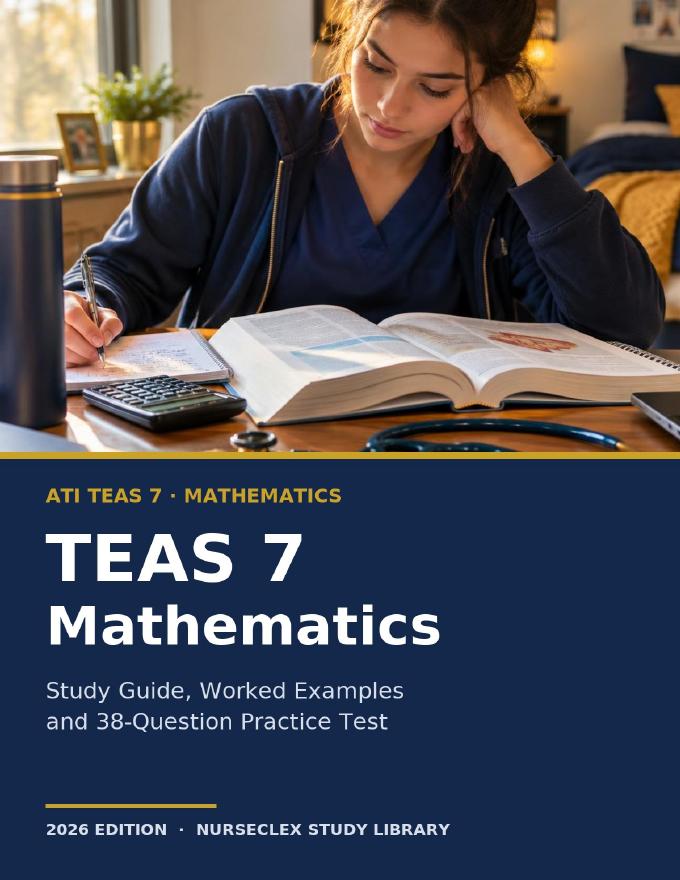 TEAS 7 Mathematics: Complete Study Guide and Practice - Cover